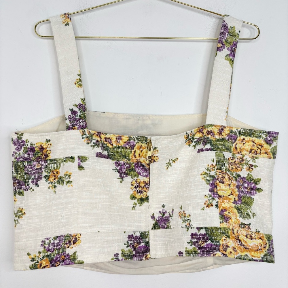 Sezane Jenson Trousers and Hermance Top Ella Purple Floral Size 14 Size 46 SET - Picture 4 of 16